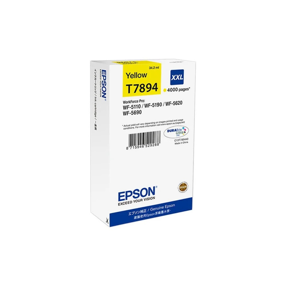 CARTOUCHE D'ENCRE EPSON ULTRA JAUNE XXL (4000 PAGES)