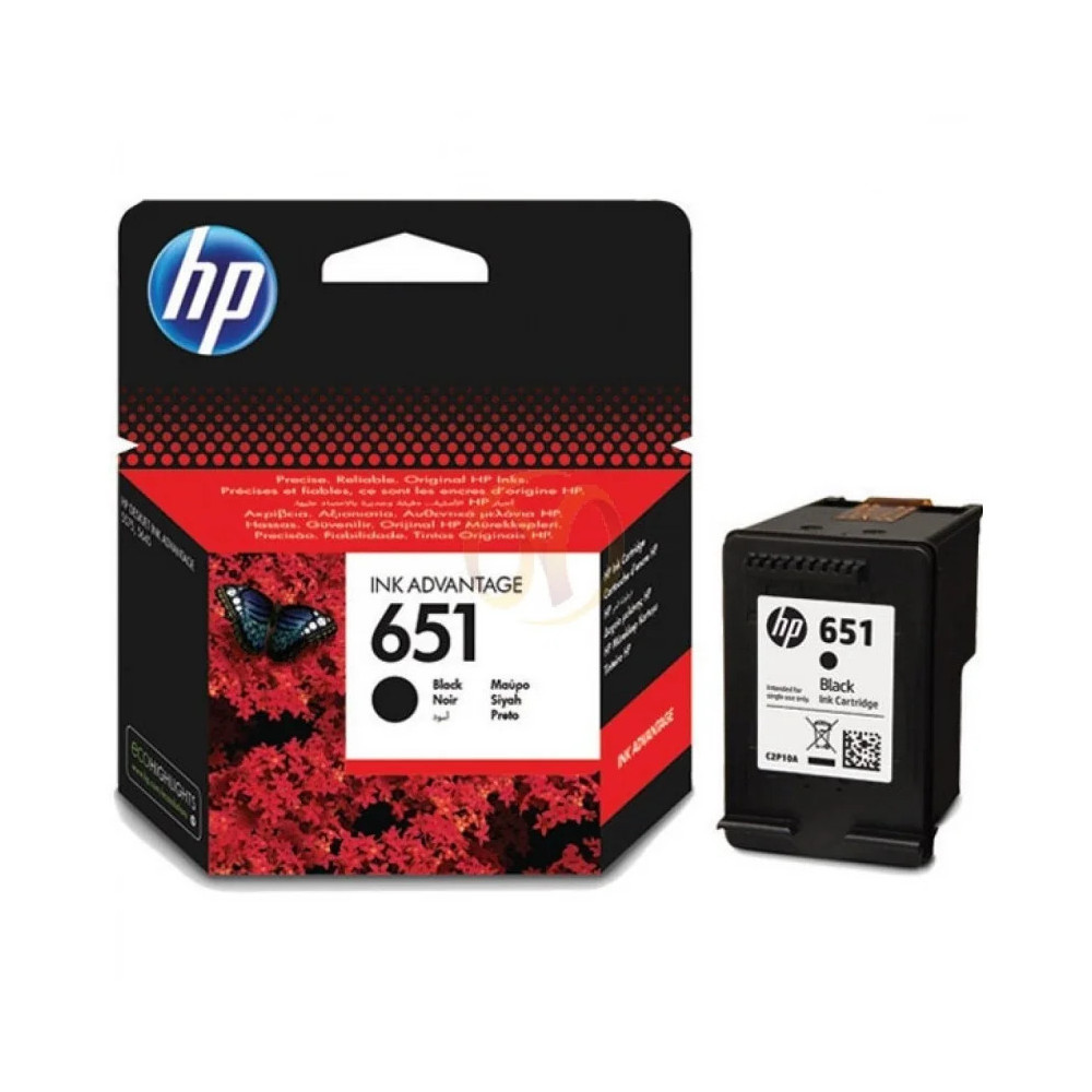HP 651 NOIR - CARTOUCHE D'ENCRE HP D'ORIGINE (C2P10AE)