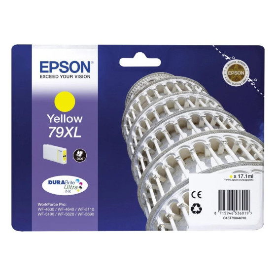 EPSON 79XL JAUNE - CARTOUCHE D'ENCRE EPSON "TOUR DE PISE" D'ORIGINE (C13T79044010)