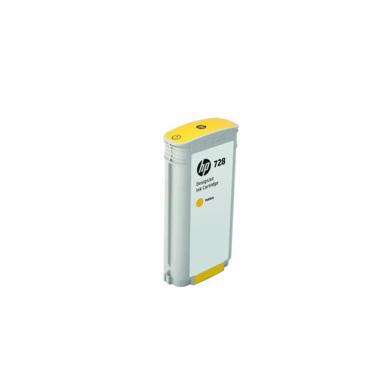 HP 728 JAUNE - CARTOUCHE D'ENCRE HP D'ORIGINE (F9J65A)