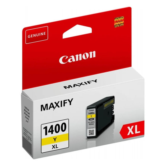 CANON PGI-1400XL Y JAUNE - CARTOUCHE D'ENCRE GRANDE CAPACITÉ CANON D'ORIGINE (9204B001AA)