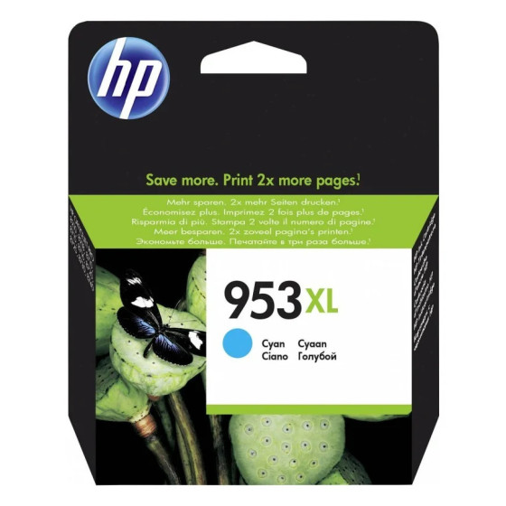 HP 953XL CYAN - CARTOUCHE D'ENCRE GRANDE CAPACITÉ HP D'ORIGINE (F6U16AE)