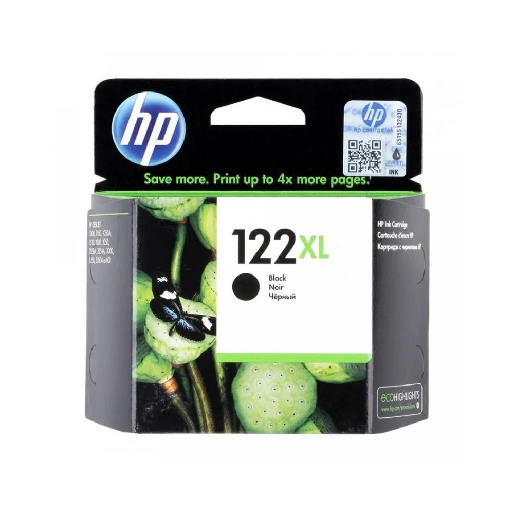 HP 122XL NOIR - CARTOUCHE D'ENCRE GRANDE CAPACITÉ HP D'ORIGINE (CH563HE)