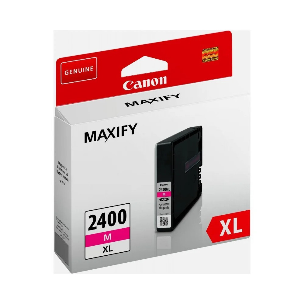 CANON PGI-2400XL M MAGENTA - CARTOUCHE D'ENCRE GRANDE CAPACITÉ CANON D'ORIGINE (9275B001AA)