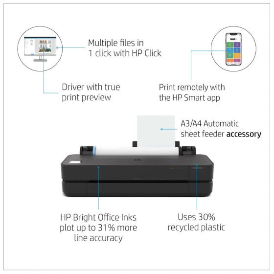 Traceur HP DesignJet T230 de 24 pouces (5HB07A)