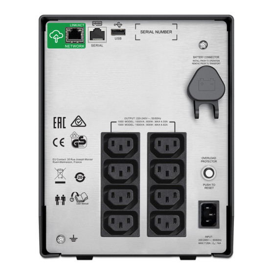 ONDULEUR LINE-INTERACTIVE APC SMART-UPS SMC 1 KVA - 230V AVEC SMARTCONNECT (SMC1000IC)