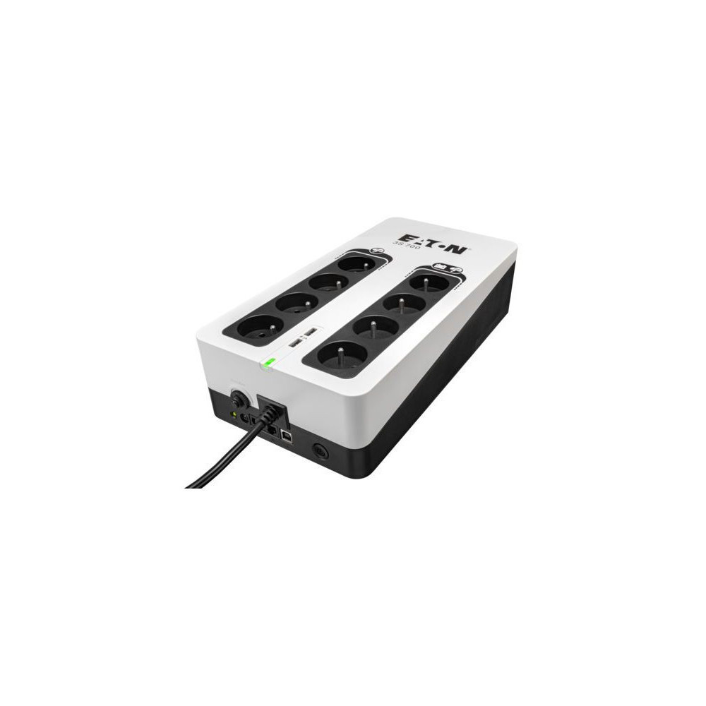 ONDULEUR OFF-LINE UPS EATON 3S GÉN2 - 420 W / 700 VA - 8 PRISES FR + 2 USB (3S700F)