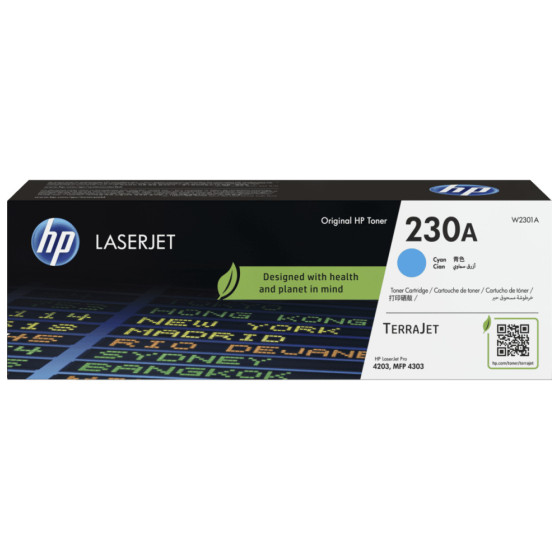 HP 230A CYAN (W2301A) - TONER HP LASERJET D'ORIGINE