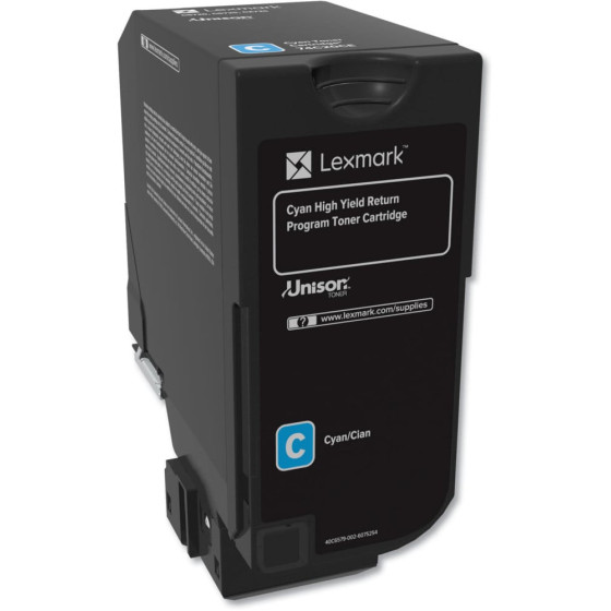 LEXMARK CS/CX725 CYAN - CARTOUCHE DE TONER D'ORIGINE (74C5HC0)