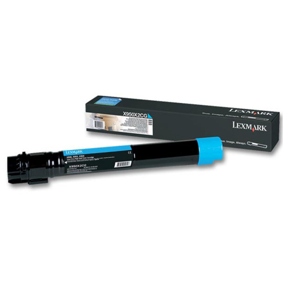 LEXMARK X950/952/954 CYAN - CARTOUCHE DE POUDRE D'ENCRE D'ORIGINE (X950X2CG)