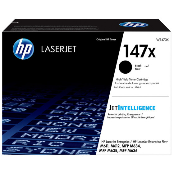 HP 147X NOIR - TONER HP LASERJET D'ORIGINE À GRANDE CAPACITÉ (W1470X)