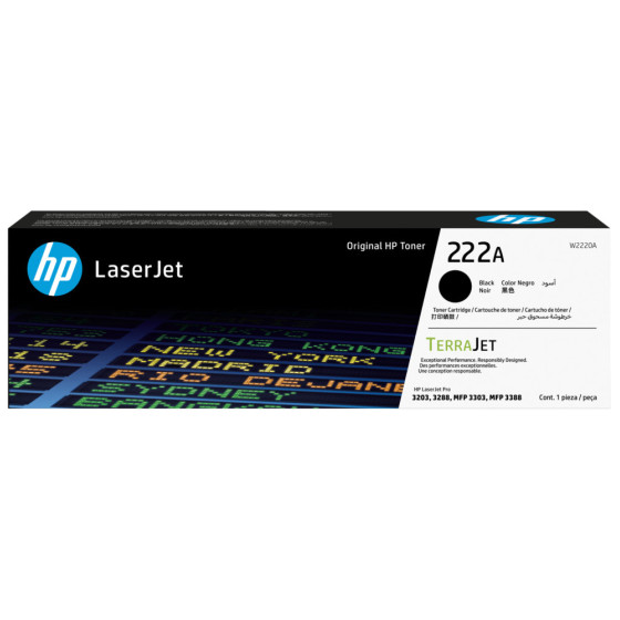 HP 222A NOIR (W2220A) - TONER HP LASERJET D'ORIGINE