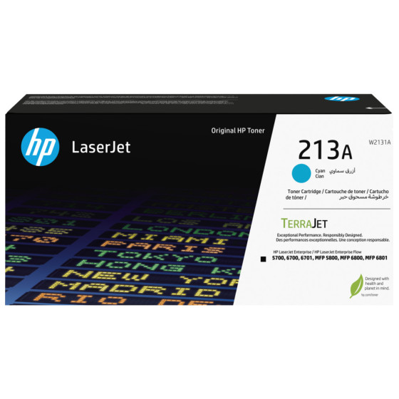 HP 213A CYAN (W2131A) - TONER HP LASERJET D'ORIGINE
