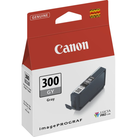CANON PFI-300GY GRIS - CARTOUCHE D'ENCRE CANON D'ORIGINE (4200C001AA)