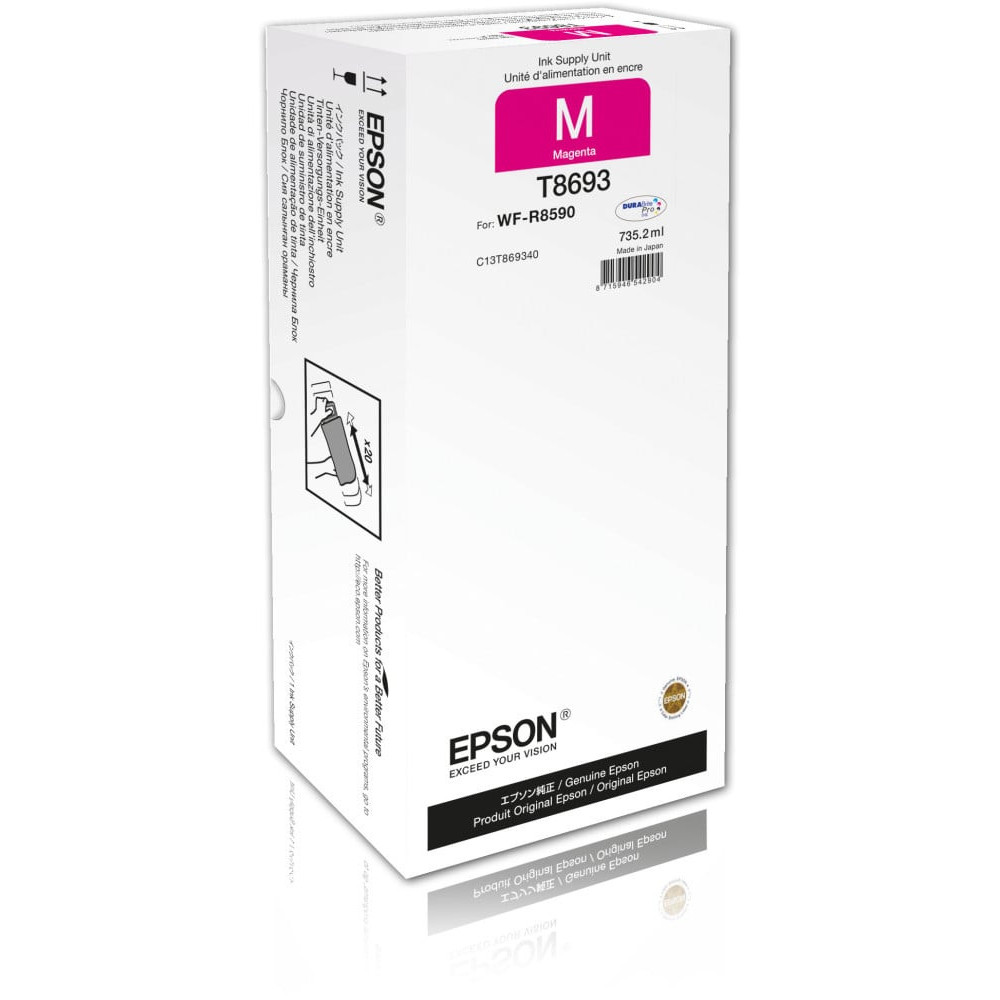 UNITÉ D'ALIMENTATION EN ENCRE MAGENTA XXL POUR EPSON WF-R8590 (C13T869340)