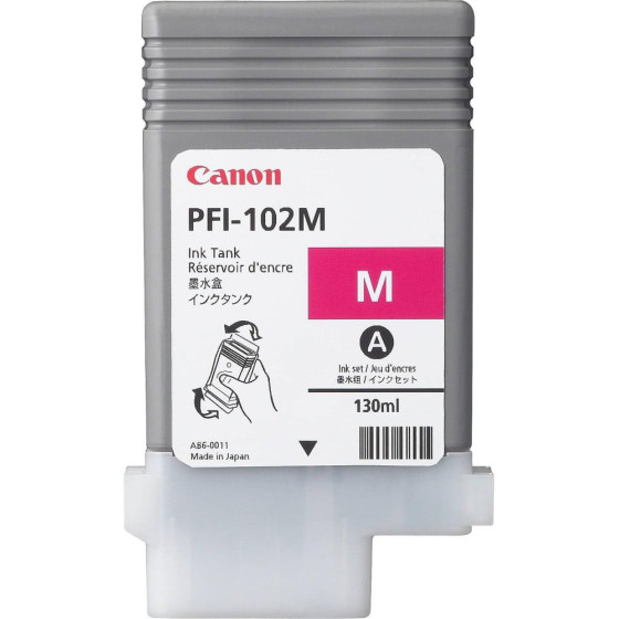 CANON PFI-102 MAGENTA - CARTOUCHE D'ENCRE CANON D'ORIGINE (0897B001AA)