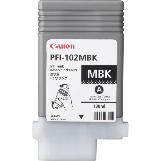 CANON PFI-102 NOIR MAT - CARTOUCHE D'ENCRE CANON D'ORIGINE (0894B001AA)