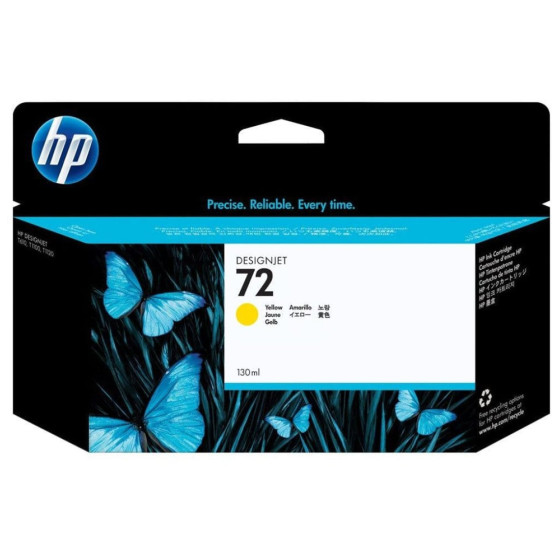 HP 72 JAUNE - CARTOUCHE D'ENCRE HP D'ORIGINE (C9373A)