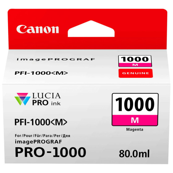 CANON PFI-1000M MAGENTA - CARTOUCHE D'ENCRE CANON D'ORIGINE (0548C001AA)