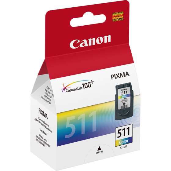 CANON CL-511 COULEURS - CARTOUCHE D'ENCRE CANON D'ORIGINE (2972B007AB)