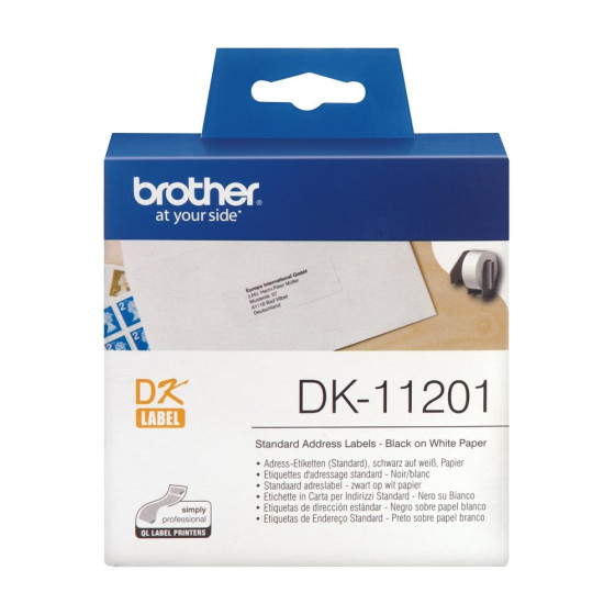 ÉTIQUETTES BROTHER D'ADRESSAGE STANDARD 29X90 MM (400 ÉTIQUETTES PAR ROULEAU) (DK11201)