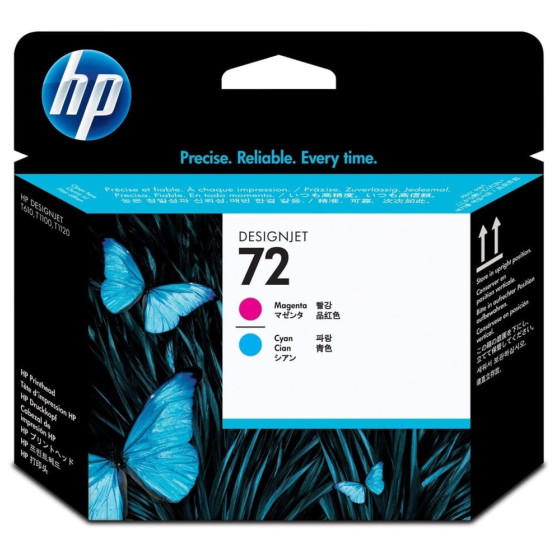 TÊTES D'IMPRESSION MAGENTA ET CYAN HP 72 (C9383A)