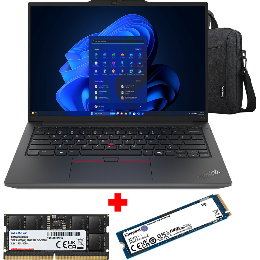 Pack Lenovo ThinkPad E14 Gen 6 + SSD Kingston NVMe 1 To + RAM ADATA 16GB DDR5-5600MHz