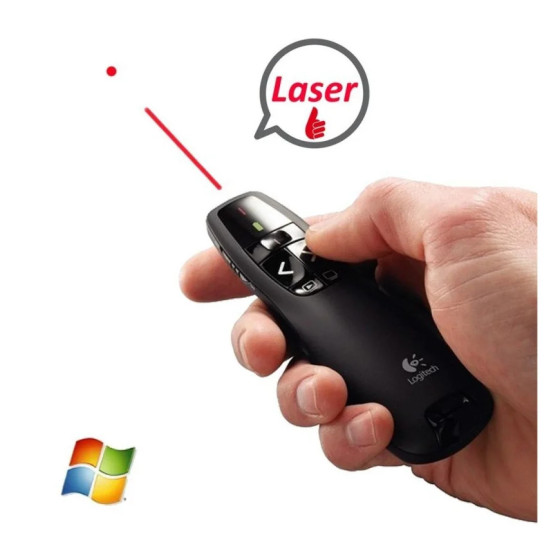 LOGITECH WIRELESS PRESENTER R400 - TÉLÉCOMMANDE DE PRÉSENTATION (910-001356)