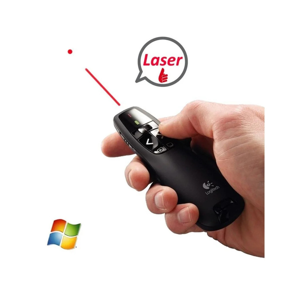 LOGITECH WIRELESS PRESENTER R400 - TÉLÉCOMMANDE DE PRÉSENTATION (910-001356)