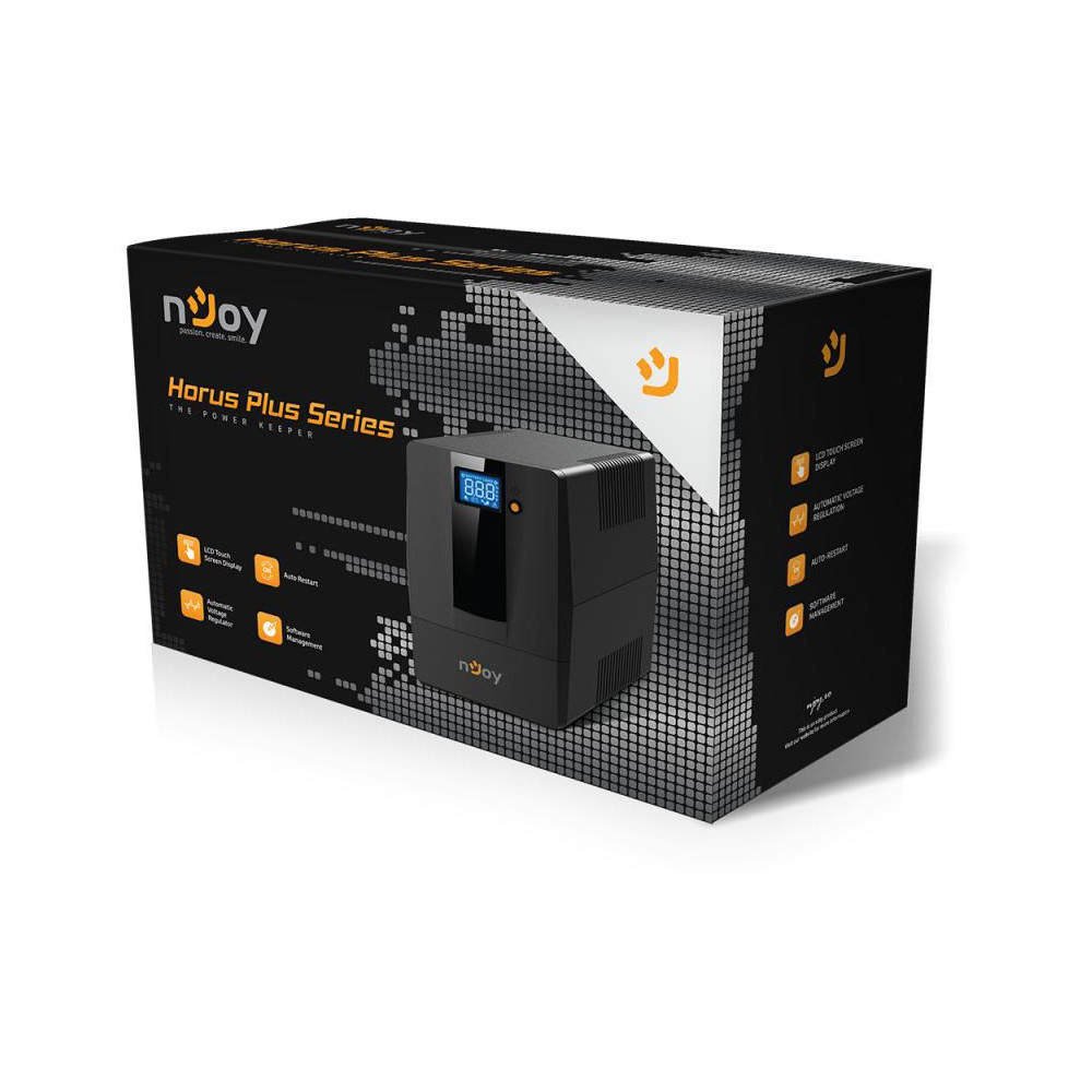Onduleur Line-interactive nJoy Horus Plus 1000 - 600 W / 1000 VA - 4 prises FR (PWUP-LI100H1-AZ)