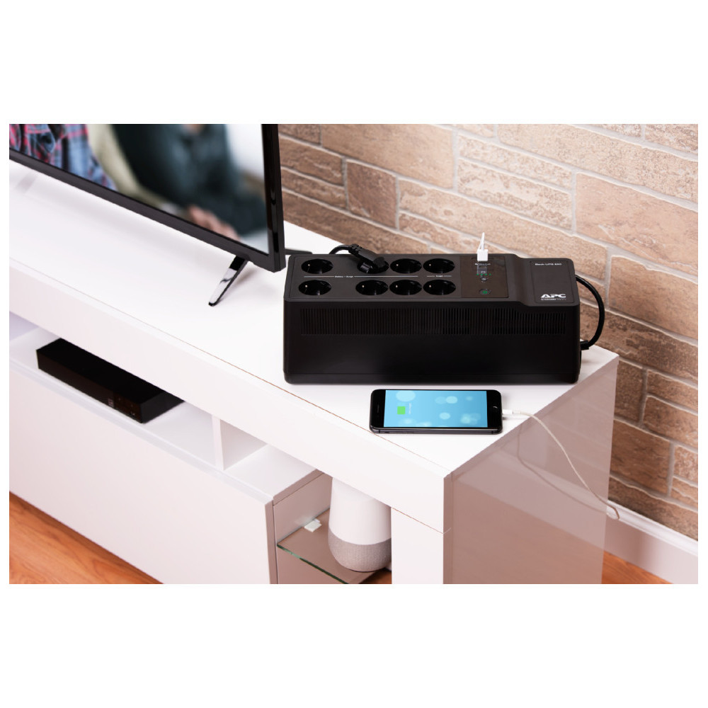 Onduleur Off-line APC BE850G2-GR - 520 W / 850 VA - 8 prises FR + USB