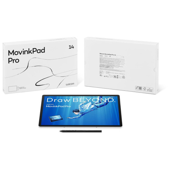  ÉCRAN TACTILE ANDROID À STYLET WACOM MOVINKPAD PRO 14 : TABLETTE GRAPHIQUE AVEC ÉCRAN 14" OLED (DTHA140L0B)