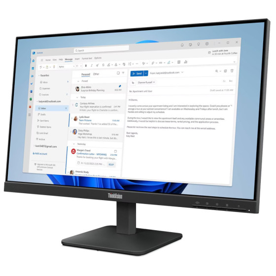  ÉCRAN PLAT 24" LENOVO THINKVISION S24-4E (64B5KAT1EU)