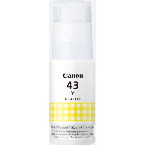 CANON GI-43Y JAUNE - BOUTEILLE D'ENCRE CANON D'ORIGINE (4689C001AA)