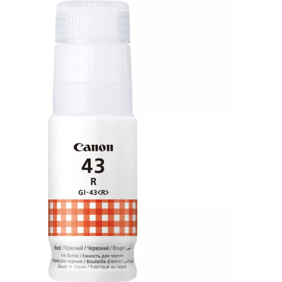 CANON GI-43R RED - BOUTEILLE D'ENCRE CANON D'ORIGINE (4716C001AA)