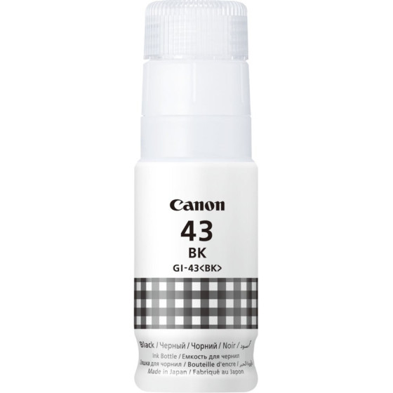 CANON GI-43BK NOIR - BOUTEILLE D'ENCRE CANON D'ORIGINE (4698C001AA)