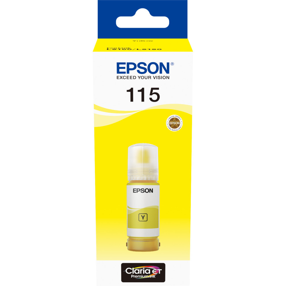 EPSON 115 JAUNE - BOUTEILLE D'ENCRE EPSON ECOTANK D'ORIGINE (C13T07D44A)