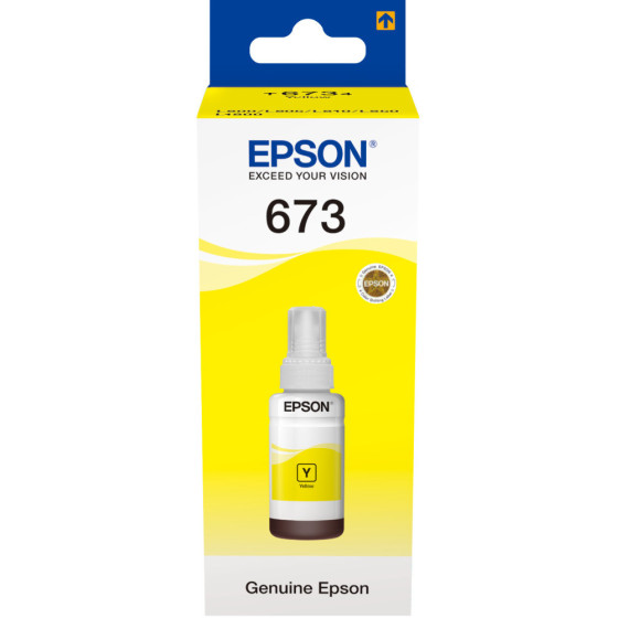EPSON 673 Y (T6734) JAUNE - BOUTEILLE D'ENCRE EPSON D'ORIGINE (C13T67344A)
