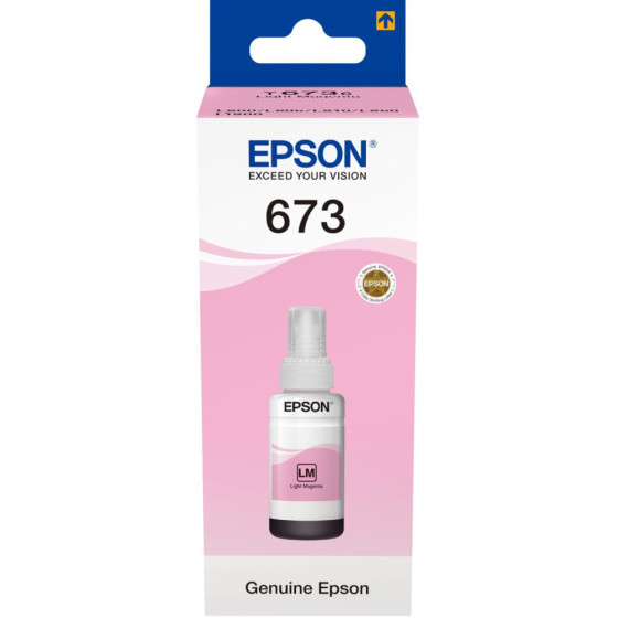 EPSON 673 LM (T6736) MAGENTA CLAIR - BOUTEILLE D'ENCRE EPSON D'ORIGINE (C13T67364A)