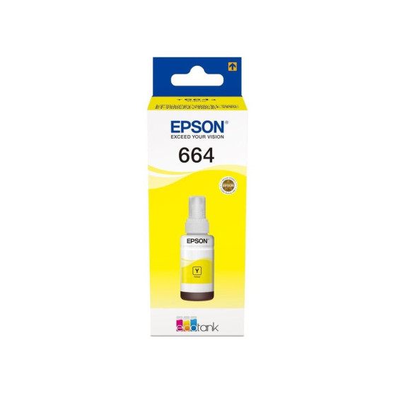EPSON 664 Y (T6644) JAUNE - BOUTEILLE D'ENCRE EPSON D'ORIGINE (C13T66444A)