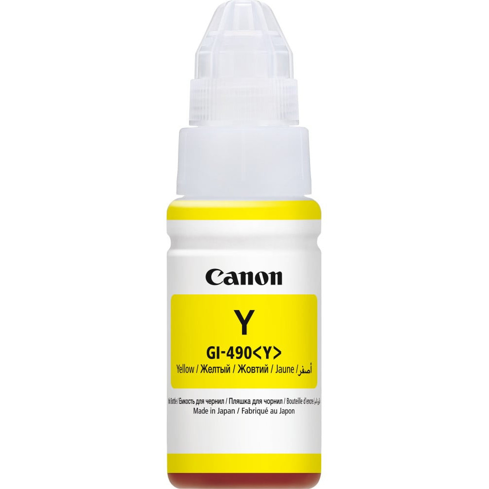  CANON GI-490 Y JAUNE - BOUTEILLE D'ENCRE CANON D'ORIGINE (0666C001AC)