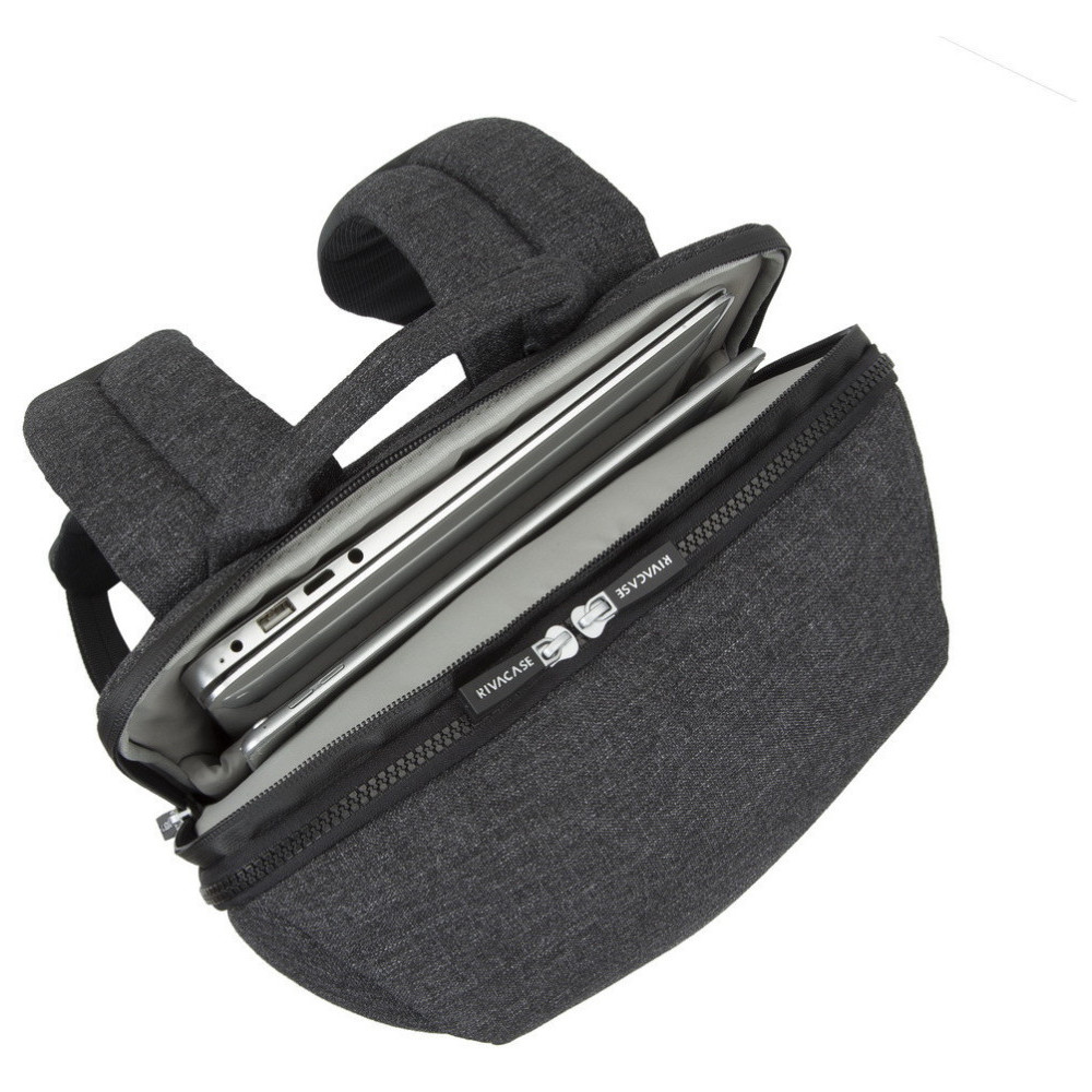  SAC À DOS RIVACASE 8861 NOIR MÉLANGE POUR ORDINATEURS PORTABLES 15