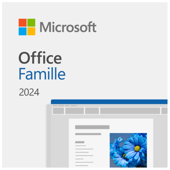 Microsoft Office Famille 2024 - Achat définitif pour 1 PC ou Mac