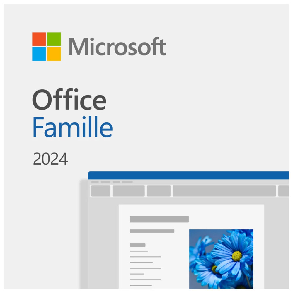 Microsoft Office Famille 2024 - Achat définitif pour 1 PC ou Mac