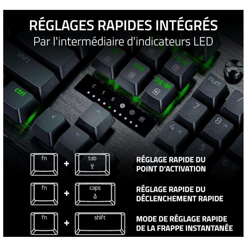  Clavier Gaming Optique Razer Huntsman V3 Pro - AZERTY (RZ03-04970500-R3F1)