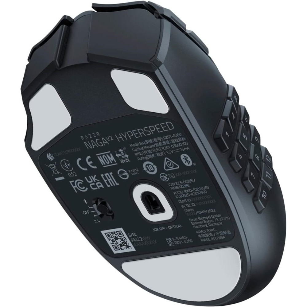  Souris sans fil Gaming Razer Naga V2 Hyperspeed (RZ01-03600100-R3G1)