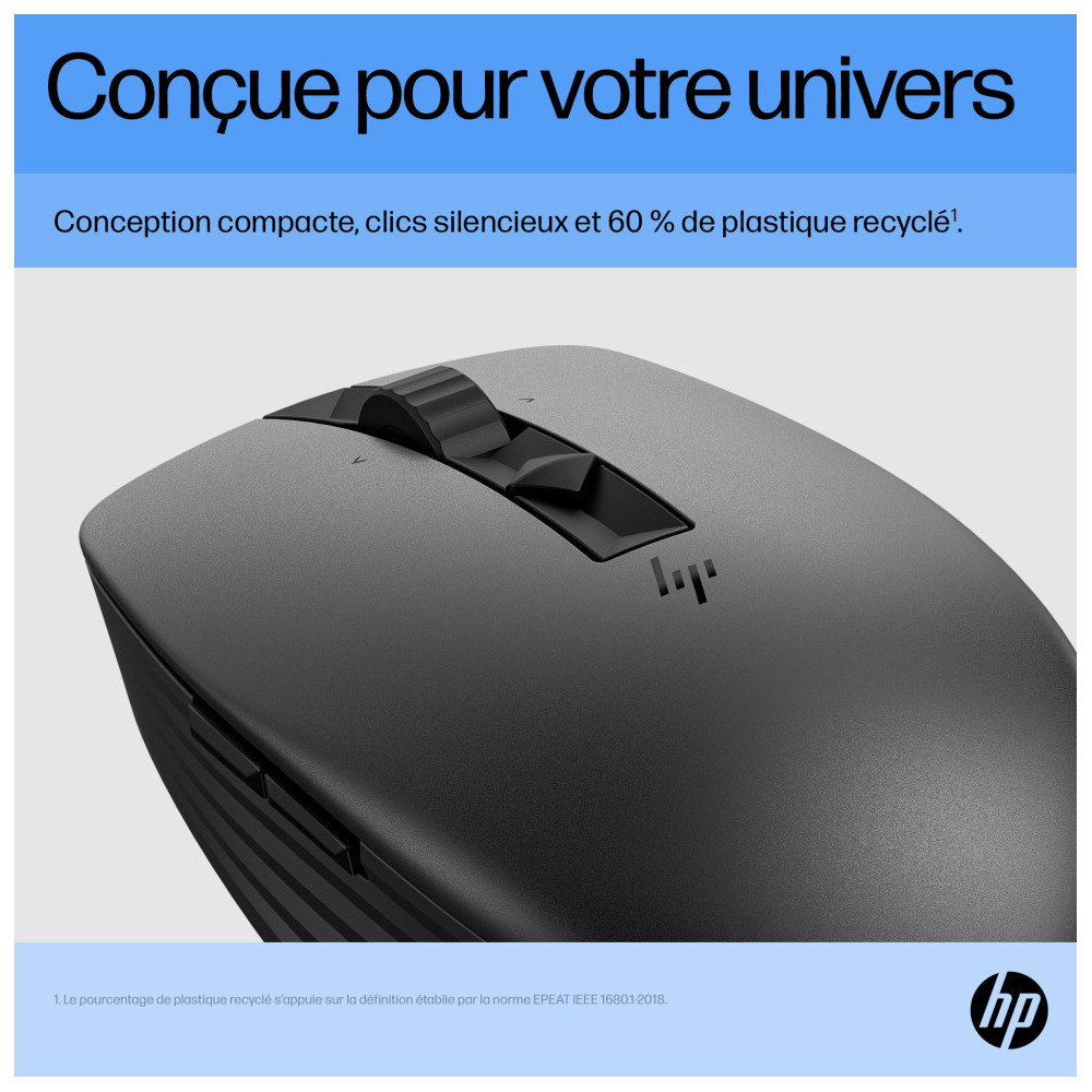  HP Souris silencieuse rechargeable 710 Souris silencieuse rechargeable HP 710  (6E6F2AA)
