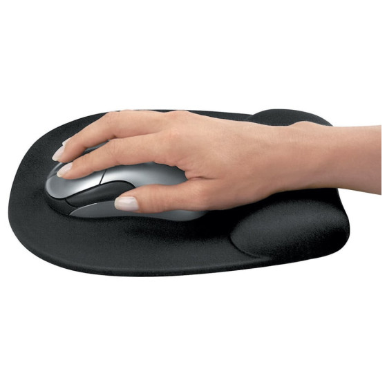  Tapis de souris - repose-poignet Ergo Mousse Noir  (9176501)