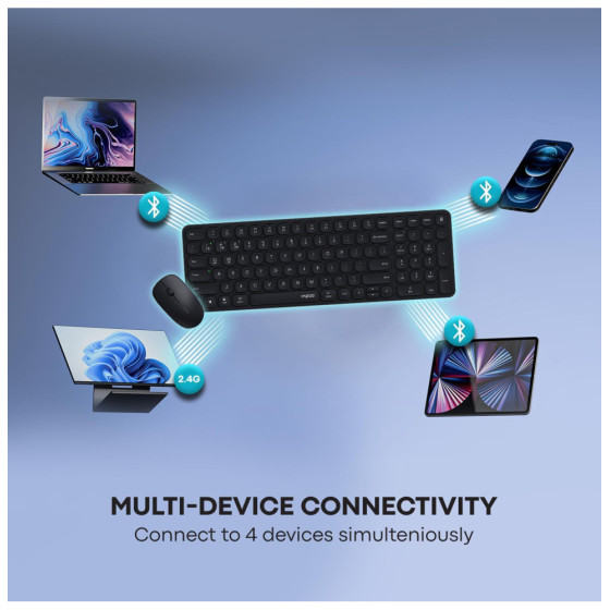  Ensemble sans fil souris + clavier Rapoo 9320M (AZERTY Français)