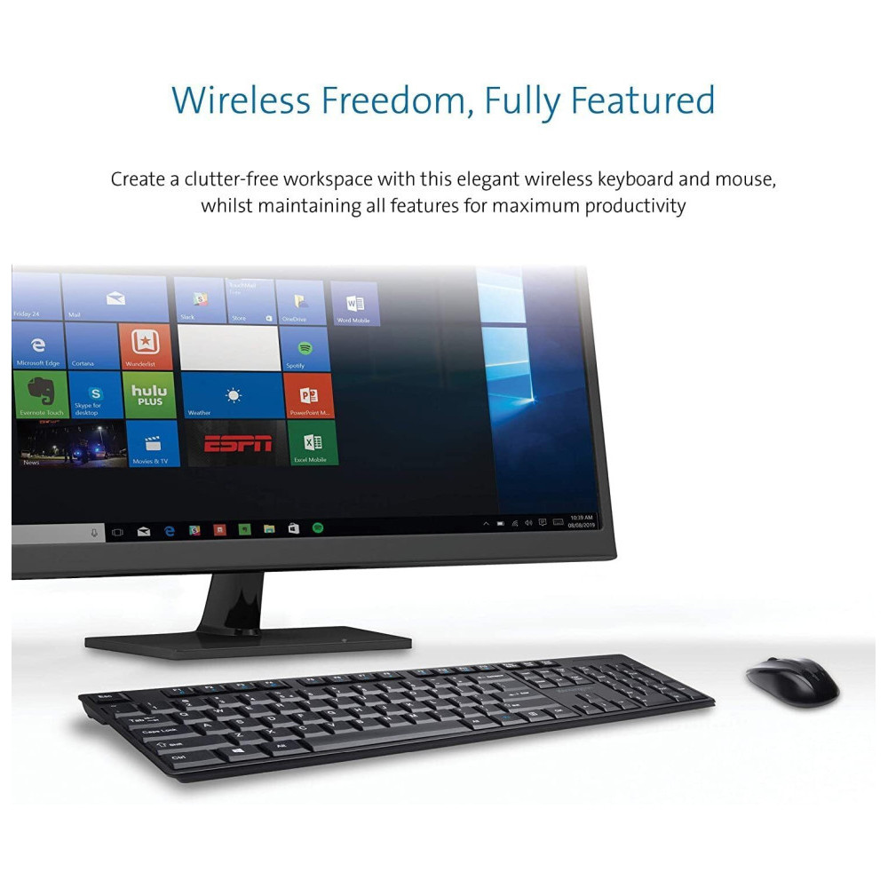  Ensemble sans fil souris + clavier Kensington compact Pro Fit - AZERTY (K75230FR)